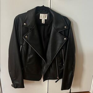 Classic Black Leather Biker Jacket